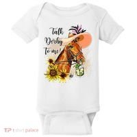 Talk Derby To Me Sunflower Horse Racing Baby Bodysuit thumb 0