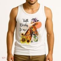 Talk Derby To Me Sunflower Horse Racing Tank Top thumb 3
