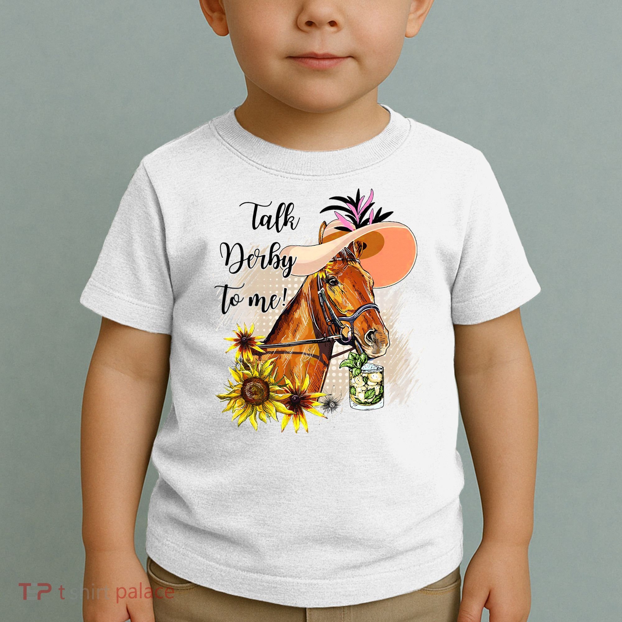Talk Derby To Me Sunflower Horse Racing Toddler T-Shirt