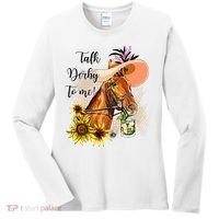 Talk Derby To Me Sunflower Horse Racing Women's Long Sleeve Shirt thumb 0
