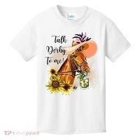 Talk Derby To Me Sunflower Horse Racing Kids T-Shirt thumb 0