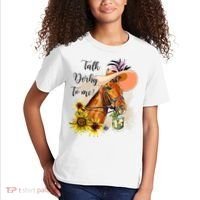 Talk Derby To Me Sunflower Horse Racing Kids T-Shirt thumb 2