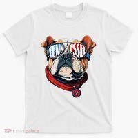 Tennessee Dog Tri Stars Flag Sports Fan T-Shirt thumb 0