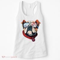 Tennessee Dog Tri Stars Flag Sports Fan Women's Tank Top thumb 0