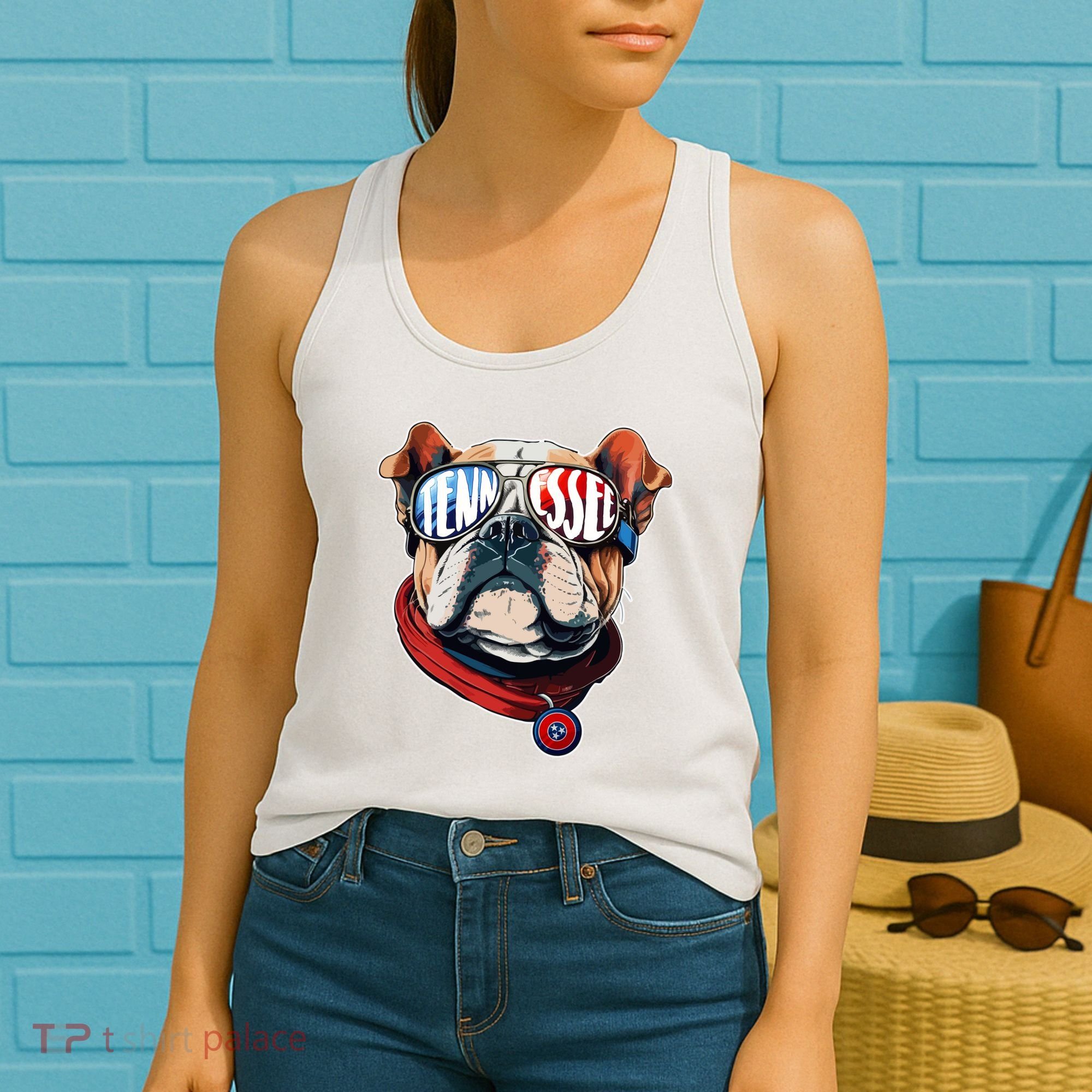 Tennessee Dog Tri Stars Flag Sports Fan Women's Tank Top