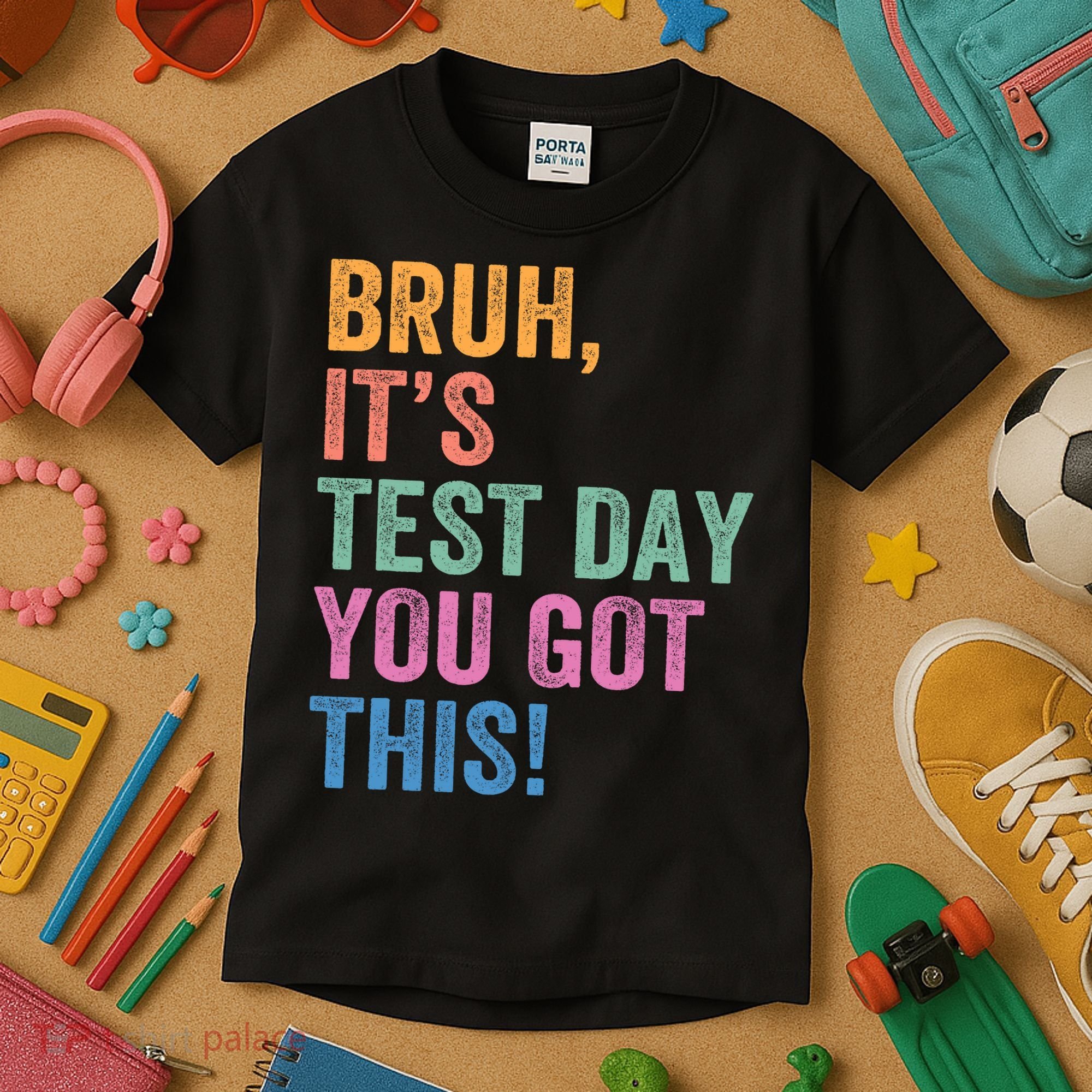 Test Day Teacher Bruh It's Test Day You Got This Funny  Kids T-Shirt