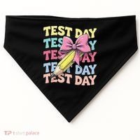 Test Day Testing Teacher Coquette Bow Pencil USA-Made Doggie Bandana thumb 0