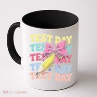 Test Day Testing Teacher Coquette Bow Pencil Coffee Mug thumb 0