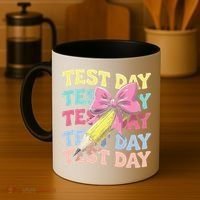 Test Day Testing Teacher Coquette Bow Pencil Coffee Mug thumb 4