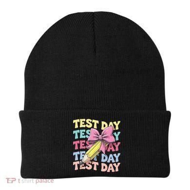 Test Day Testing Teacher Coquette Bow Pencil Beanie