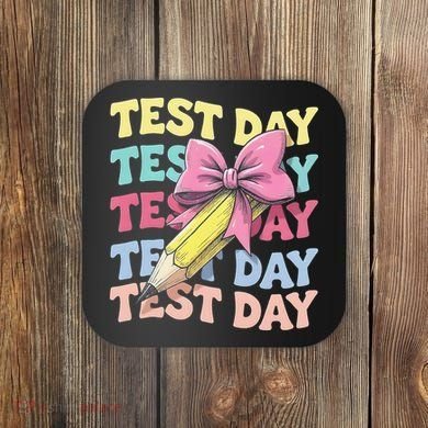 Test Day Testing Teacher Coquette Bow Pencil Coaster