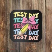 Test Day Testing Teacher Coquette Bow Pencil Coaster thumb 0