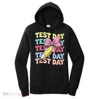 Test Day Testing Teacher Coquette Bow Pencil Women's Hoodie thumb 0