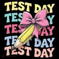 Test Day Testing Teacher Coquette Bow Pencil Toddler Hoodie thumb 2