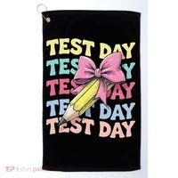 Test Day Testing Teacher Coquette Bow Pencil Golf Towel thumb 0