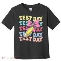 Test Day Testing Teacher Coquette Bow Pencil Toddler T-Shirt thumb 0