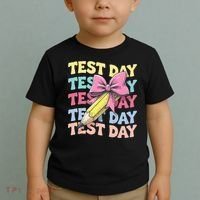 Test Day Testing Teacher Coquette Bow Pencil Toddler T-Shirt thumb 2