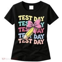 Test Day Testing Teacher Coquette Bow Pencil Women's T-Shirt thumb 0