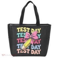 Test Day Testing Teacher Coquette Bow Pencil Tote Bag thumb 0