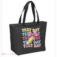 Test Day Testing Teacher Coquette Bow Pencil Tote Bag thumb 2