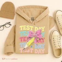 Test Day Testing Teacher Coquette Bow Pencil Hoodie thumb 4