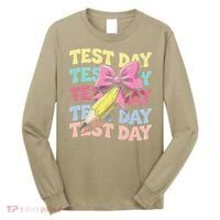 Test Day Testing Teacher Coquette Bow Pencil Long Sleeve Shirt thumb 0