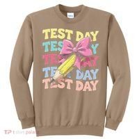 Test Day Testing Teacher Coquette Bow Pencil Sweatshirt thumb 0