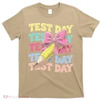 Test Day Testing Teacher Coquette Bow Pencil T-Shirt thumb 0