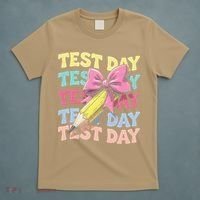 Test Day Testing Teacher Coquette Bow Pencil T-Shirt thumb 5