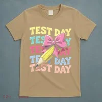 Test Day Testing Teacher Coquette Bow Pencil T-Shirt thumb 5