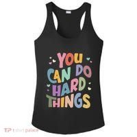 Test Day Teacher You Can Do Hard Things Ladies PosiCharge Competitor Racerback Tank thumb 0