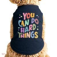 Test Day Teacher You Can Do Hard Things Doggie Tank thumb 0