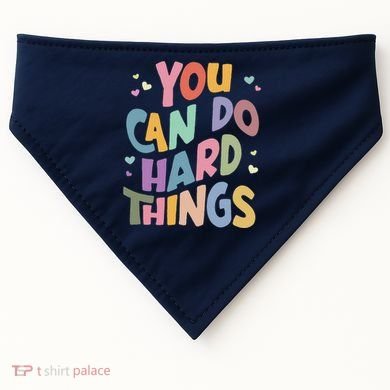 Test Day Teacher You Can Do Hard Things USA-Made Doggie Bandana