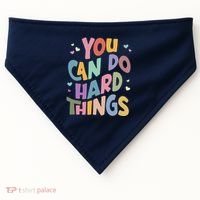 Test Day Teacher You Can Do Hard Things USA-Made Doggie Bandana thumb 0