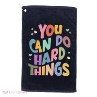 Test Day Teacher You Can Do Hard Things Golf Towel thumb 0