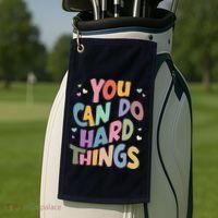 Test Day Teacher You Can Do Hard Things Golf Towel thumb 2