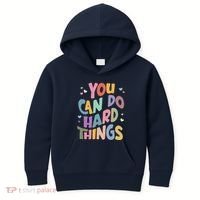 Test Day Teacher You Can Do Hard Things Kids Hoodie thumb 0