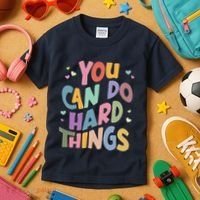 Test Day Teacher You Can Do Hard Things Kids T-Shirt thumb 3