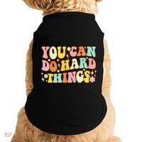 Test Day Teacher You Can Do Hard Things Doggie Tank thumb 0