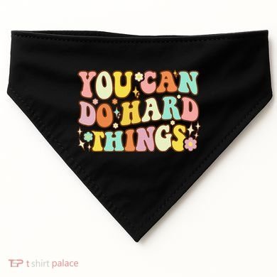 Test Day Teacher You Can Do Hard Things USA-Made Doggie Bandana
