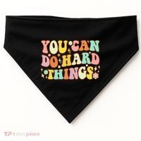 Test Day Teacher You Can Do Hard Things USA-Made Doggie Bandana thumb 0