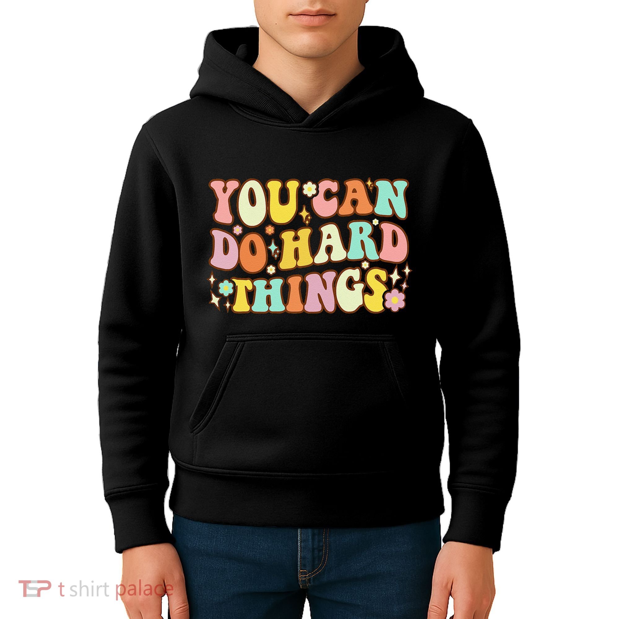 Test Day Teacher You Can Do Hard Things Kids Hoodie