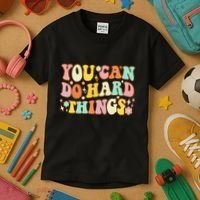 Test Day Teacher You Can Do Hard Things Kids T-Shirt thumb 3