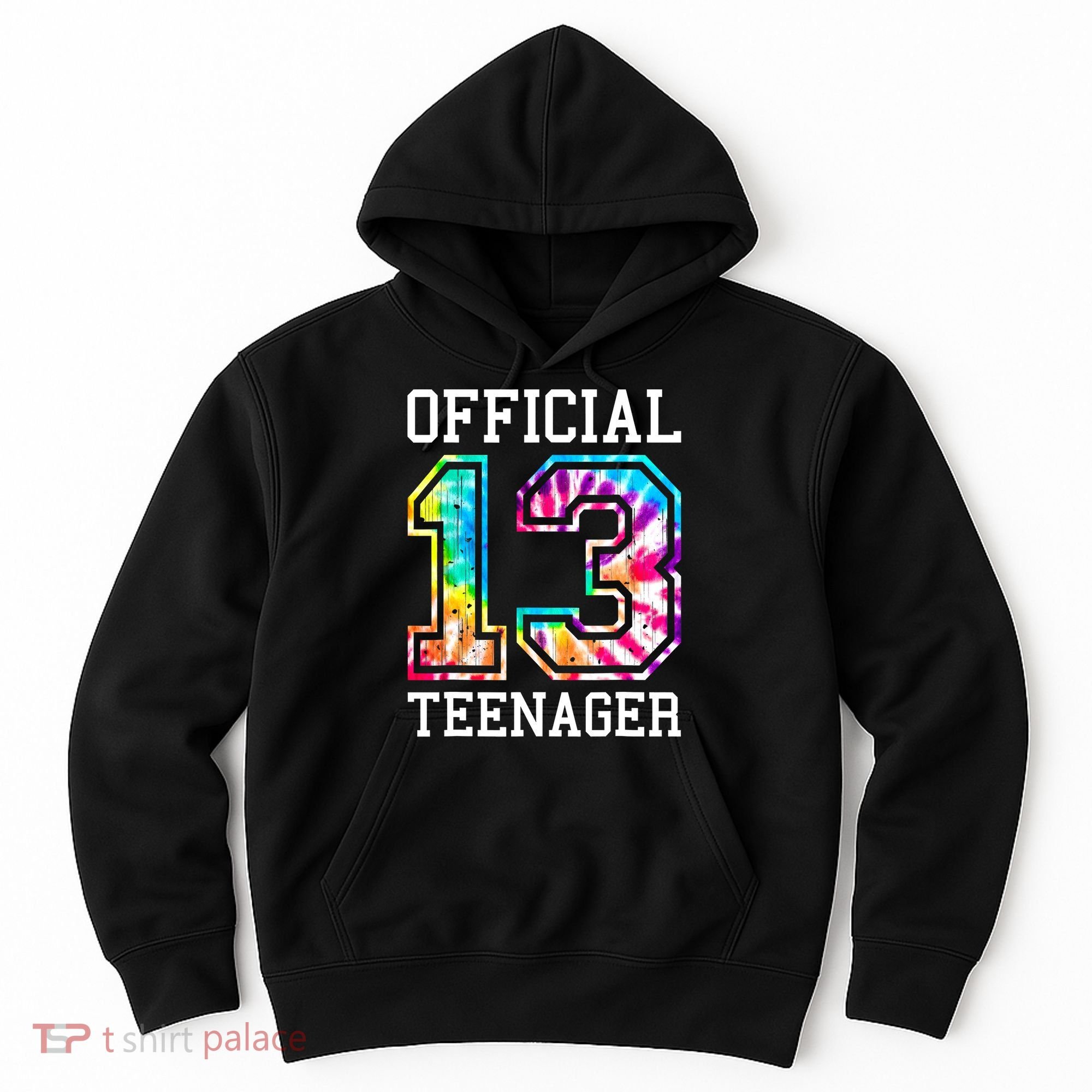 Tie Dye Teenager 13th Birthday Hoodie