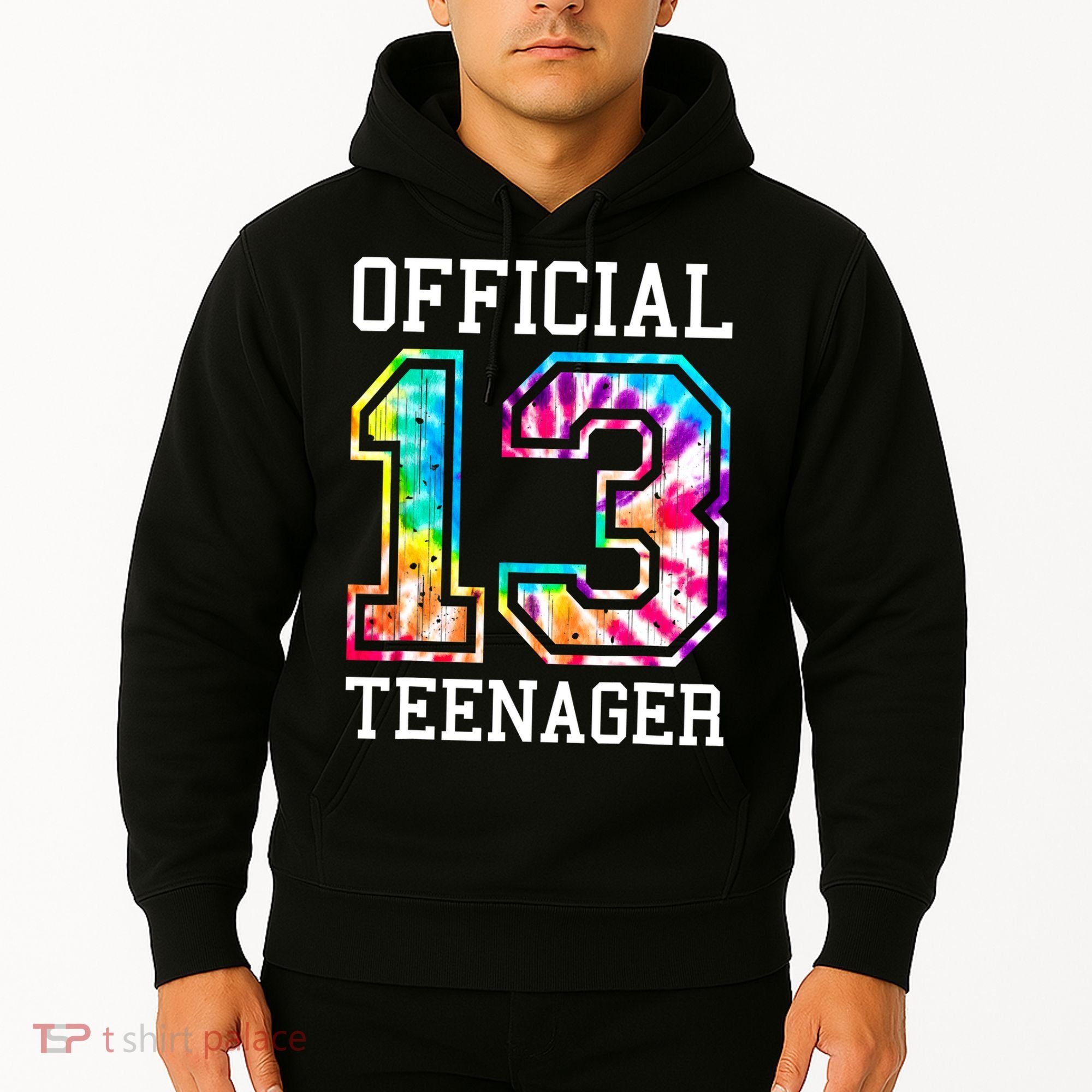Tie Dye Teenager 13th Birthday Hoodie