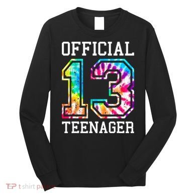 Tie Dye Teenager 13th Birthday Long Sleeve Shirt