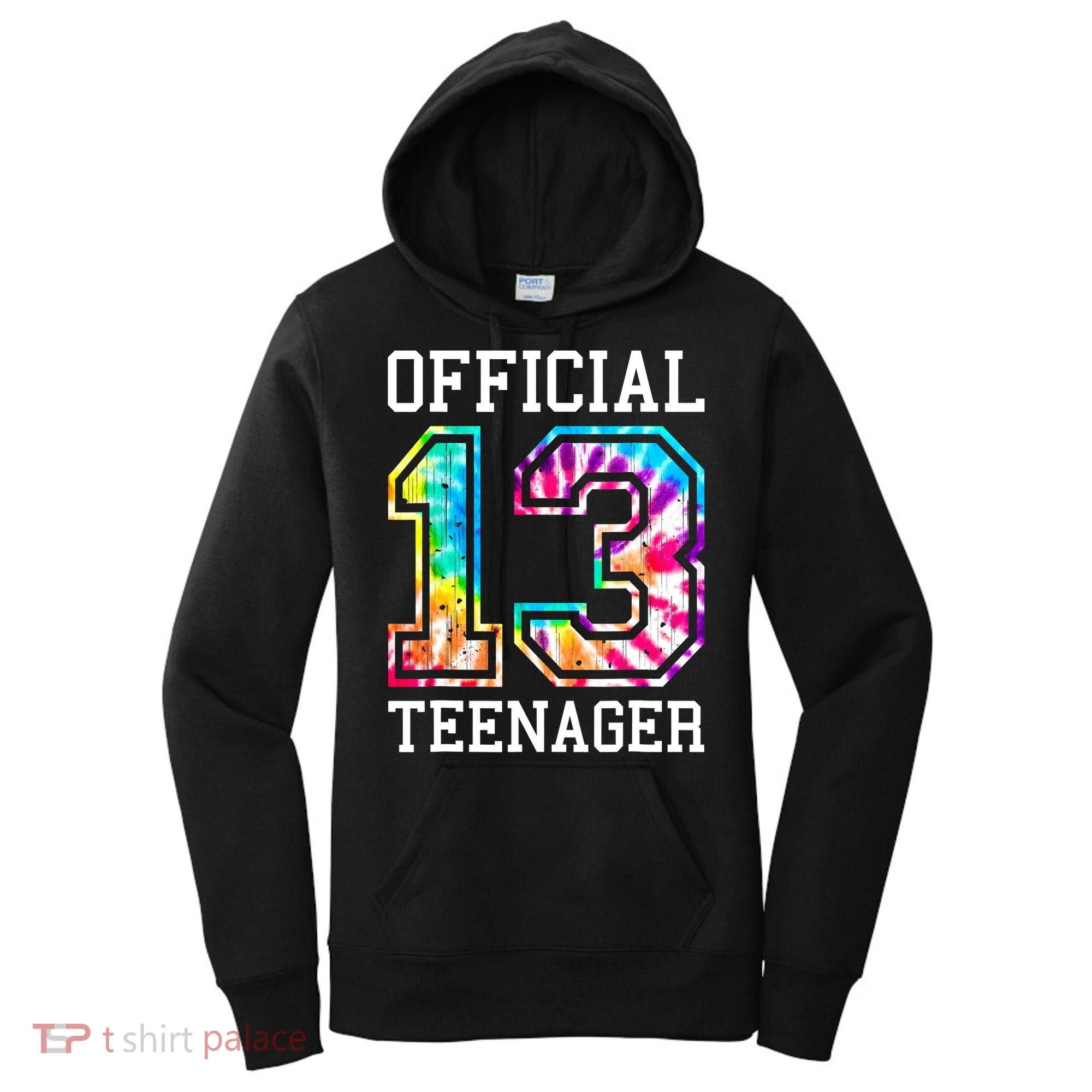 Tie Dye Teenager 13th Birthday Women's Hoodie