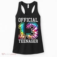 Tie Dye Teenager 13th Birthday Women's Tank Top thumb 0