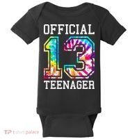 Tie Dye Teenager 13th Birthday Baby Bodysuit thumb 0