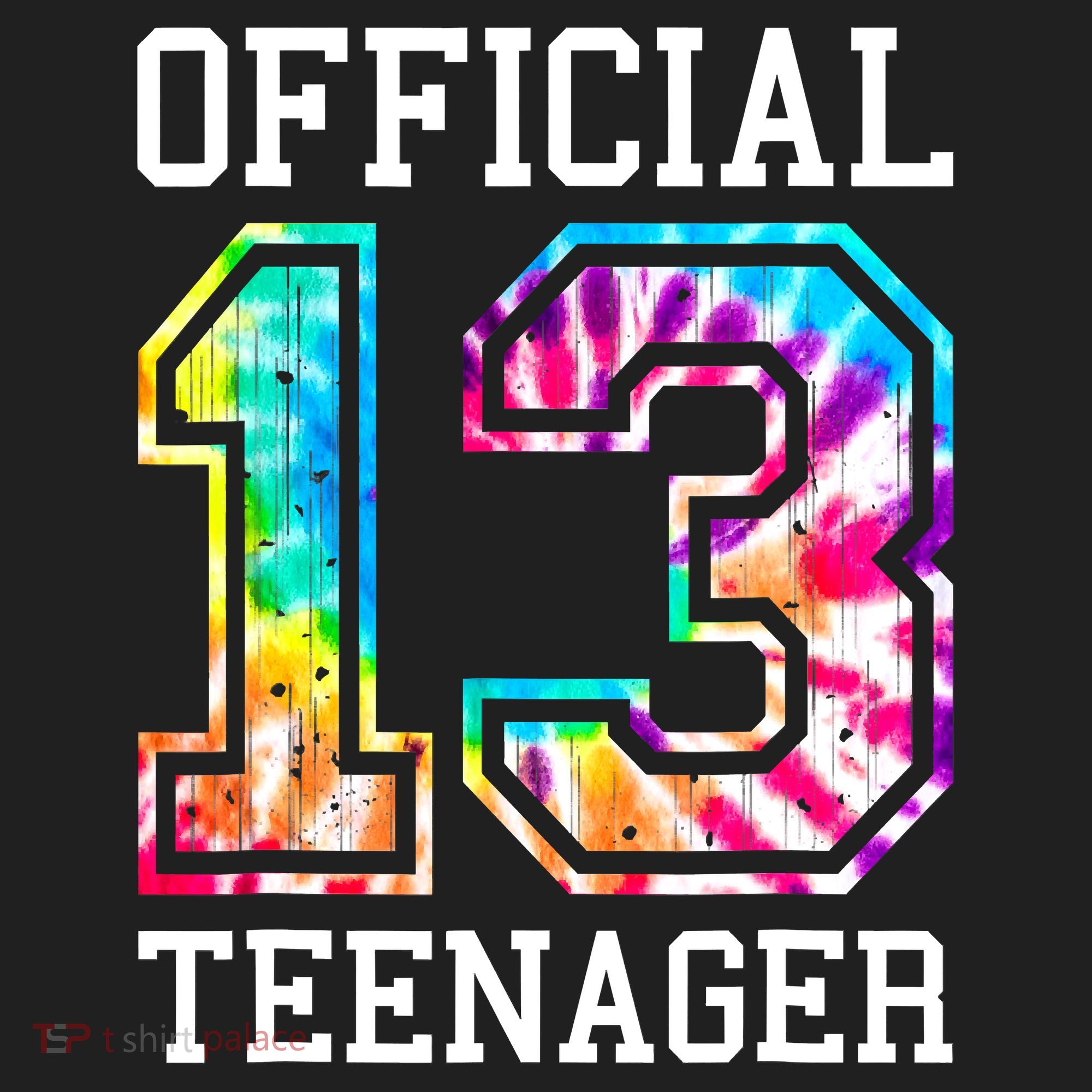 Tie Dye Teenager 13th Birthday Hat